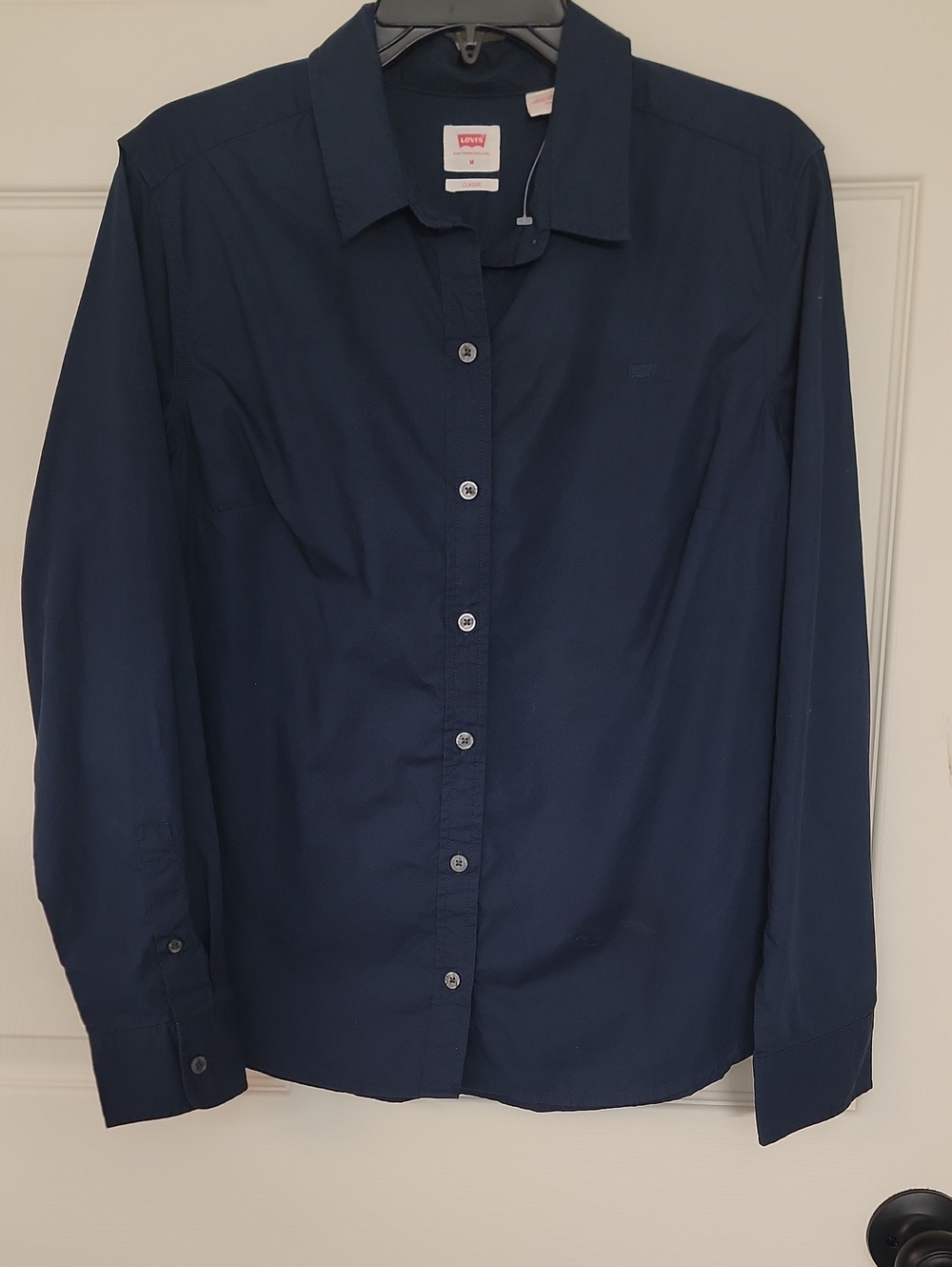 Levi's Men's Dark Navy Long-Sleeve Button-Down Shirt